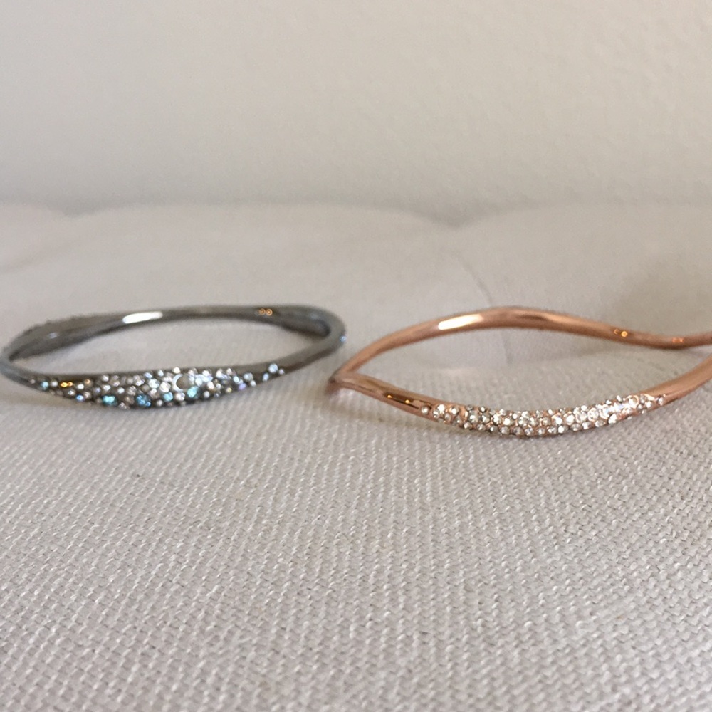 Alexis Bittar crystal paved bracelets x2